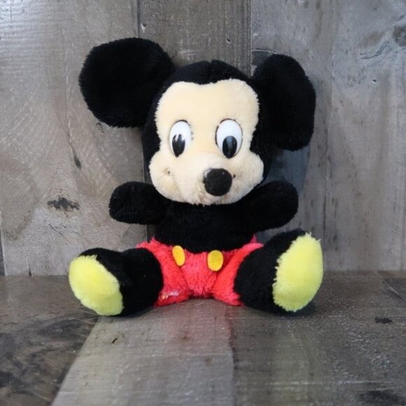 Mickey Mouse Vintage Small Bean Plush Toy Walt Disney Stuffed Animal - Picture 1 of 7